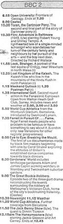 A television schedule for BBC Two for Friday 8 September 1989.