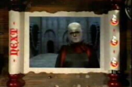 Children's ITV 1994: The 'Knightmare next' promo, featuring Lord Fear.