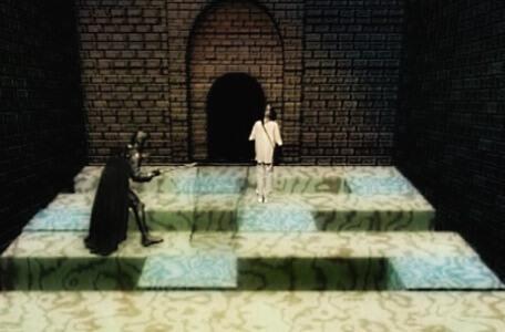 Knightmare Series 8 Team 4. Snapper Jack pursues Michael through a floor puzzle.